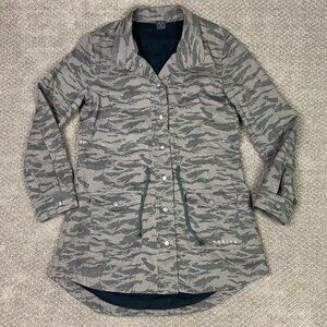 Oakley Tail Wind Jacket Women's Small Gray Camo Camouflage Cotton Canvas Utility